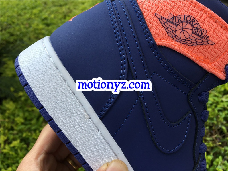 Authentic Air Jordan 1 High Retro GS Orange Blue